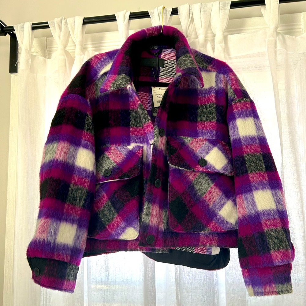 NWT Blank NYC Plaid Jacket